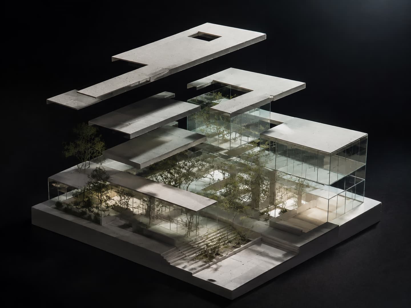 作为创作参考的建筑体块模型
